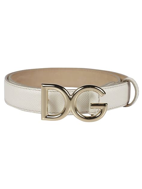 dolce and gabbana belt white.